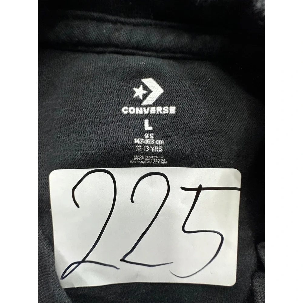 Converse Graphic Tee Youth Large Black Chuck Taylor All Star Logo